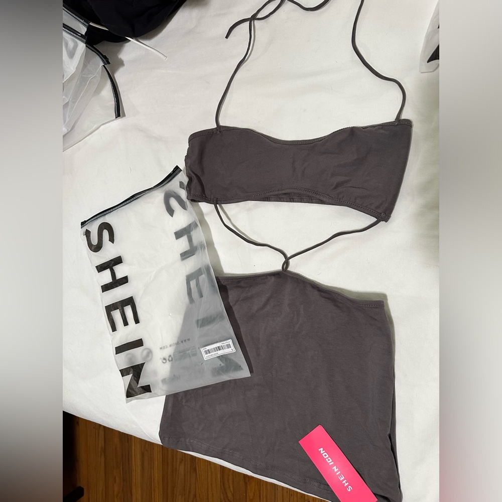 SHEIN ICON Cut Out Waist Halter Neck Backless Dress